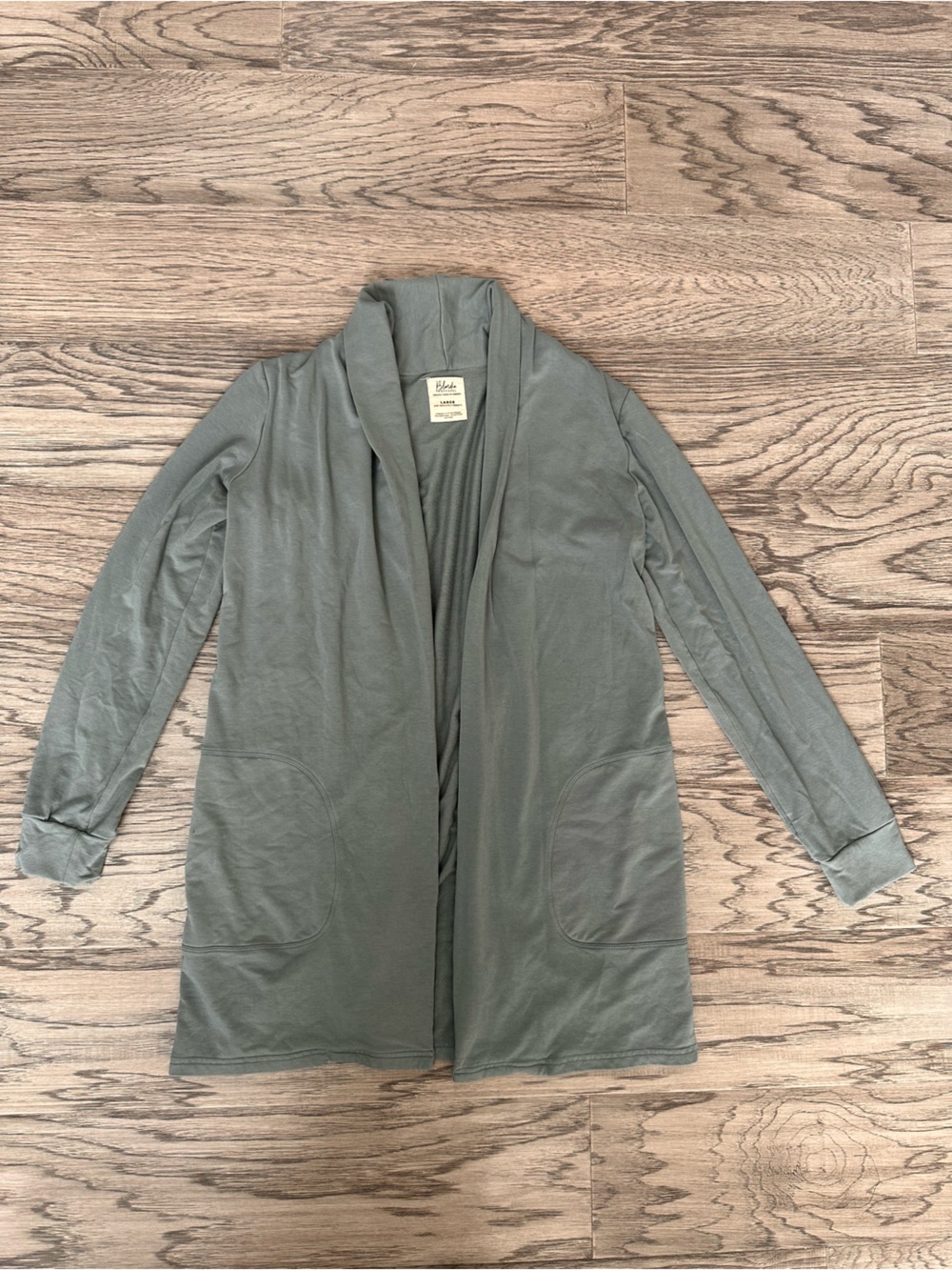 Blondie Sage Green Open-Front Cardigan Blazer
